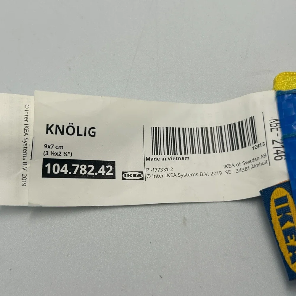 IKEA Bag Knolig Mini Zipper Coin Keychain Tote Key Blue Yard Sale Purse‎ 2019